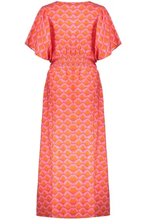 Geisha Jurk Jurk Met Print 57092 20 Coral/pink Dames
