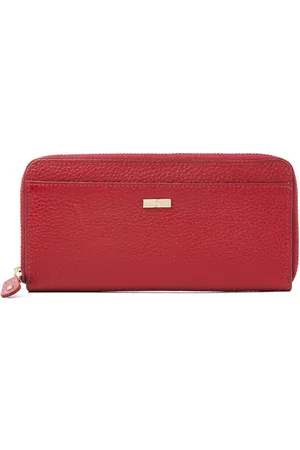 dR Amsterdam Luxe Leren Damesportemonnee met RFID | Zip-Around Rits, 8 Pasjesvakken, Steekvakken & Muntgeldvak | Stijlvolle en Functionele Beurs voor Dames Mint - 110182 Red