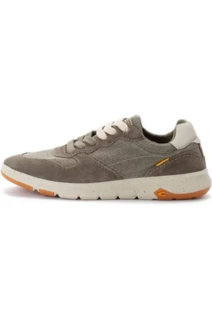 Camel Active Sneakers van used canvas en splitleer