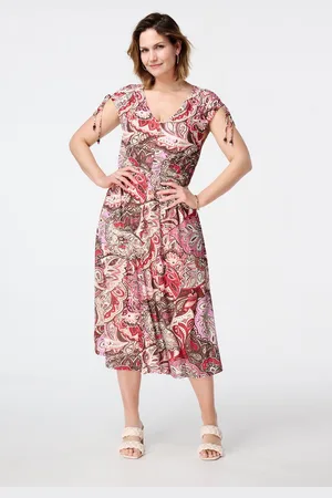 MS Mode Jurk Midi jurk met paisley print