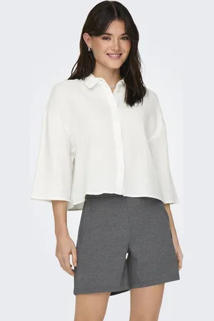 JDY THEIS LIFE 3/4 CROP SHIRT WVN NOOS - Dames - Blouses