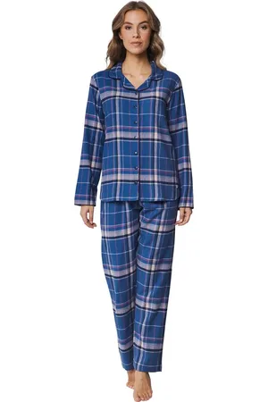 Pastunette Dames Pyjama Flanel met knoopsluiting - - 36