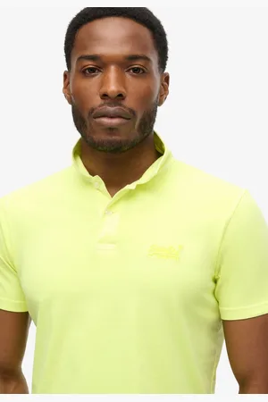 Superdry Poloshirt Essential Logo Neon Jersy Polo M1110419a Dry Fluro Yellow Mannen