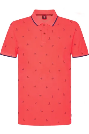 Petrol Industries Heren All-over Print Polo Oasis - Roze