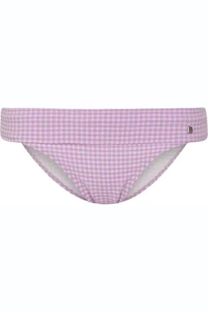 Beachlife Lilac Check Bikinibroekje met omslag Dames