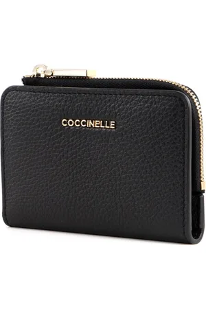 Coccinelle Leren Kaarthoes Metallic Soft Credit Card Holder Zwart