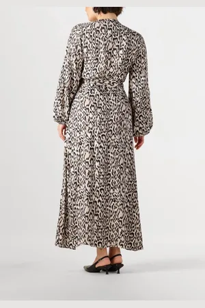 Jansen Amsterdam Rebecca Jurk Wa 564 Wrap Long Sleeve Jurken Dames - Kleedje - Rok - Jurk -