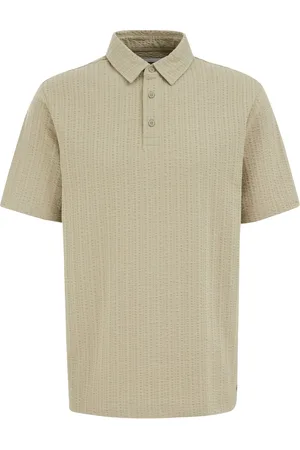 WE Fashion Heren Seersucker polo