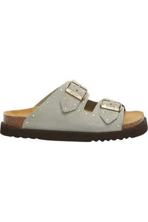 Scholl Slipper Women Beatriz Suede Sage Gold-Schoenmaat 40