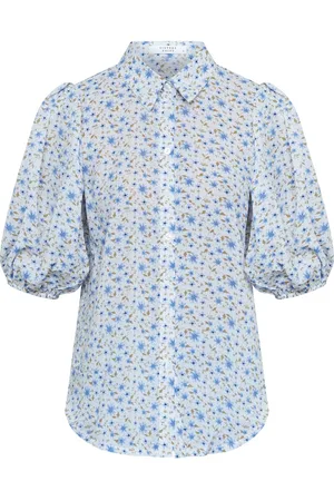 SisterS point Ella-sh64 - Dames Blouse - L.blue flower
