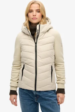 Superdry Gewatteerde hybride Storm jas met capuchon - Dames - Hoodies