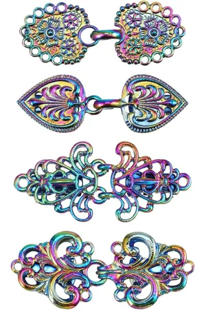 Merkloos Vintage Pullover Cardigan Clip Broches - 4 Stuks voor Kleding Halslijn Dames Cape Clips Keltische Sluiting Jurk Hemd Broche voor Vrouwen en Meisjes