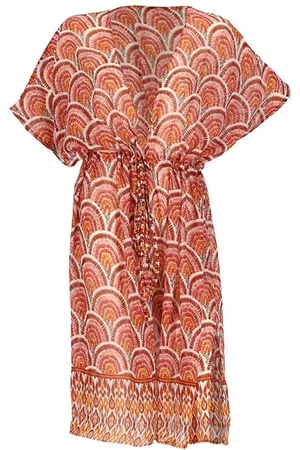 sarlini Tuniek Dames - Strandjurkje oranje bruin