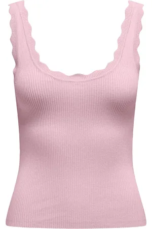 JDY Jacqueline de Yong Top nanna S/l Scallop Edge Top Knt N 15290585 Fairy Tale Dames