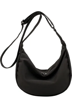 Merkloos Dames Crossbody Tas Japanse Casual Dumpling Tas - Casual Nylon Stof Dames Tas Effen Kleur Eenvoudige Schoudertas