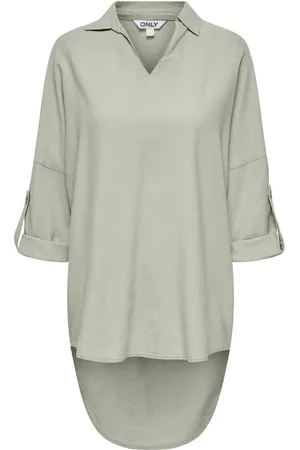 ONLY ONLCARO 3/4 LINEN BL TUNIC CC PNT Dames Tuniek