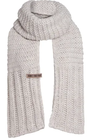 Knit Factory Alex Gebreide Sjaal Dames & Heren - Warme Wintersjaal - Grof gebreid - Langwerpige sjaal - Wollen sjaal - Heren sjaal - Dames sjaal - Unisex - - 200x45 cm