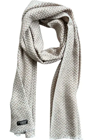 Merkloos Sjaal - pashmina - cashmere - kasjmier - Nepal - unisex - beige - 154x32 cm - Nm2