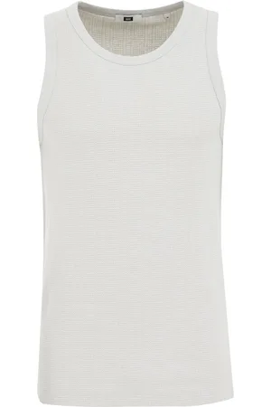 WE Fashion Heren singlet met structuur