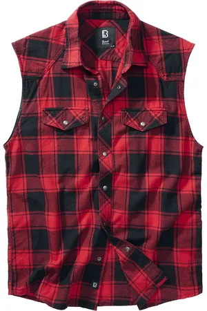 Brandit Checkshirt sleeveless Overhemd - XL - /Zwart