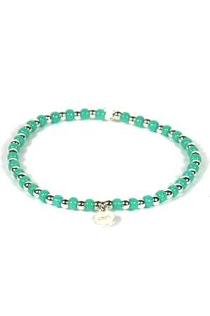 Heaven Eleven Dames - armband - 925 zilver - - turquoise - 2mm - 16,5cm