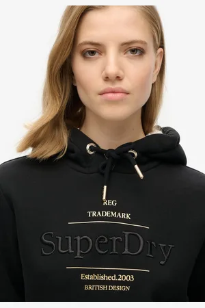 Superdry Luxe hoodie met metallic logo - Dames - Hoodies