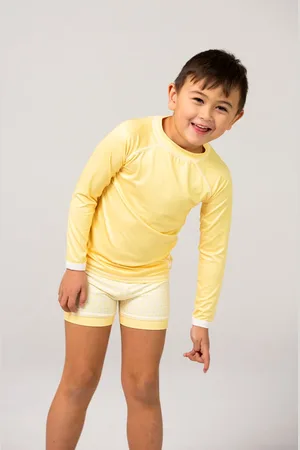 Ducksday UV-Zwemshirt voor kinderen - UV-werend UPF50+ - Rashguard met Lange mouwen - unisex - effen - maat 14 jaar