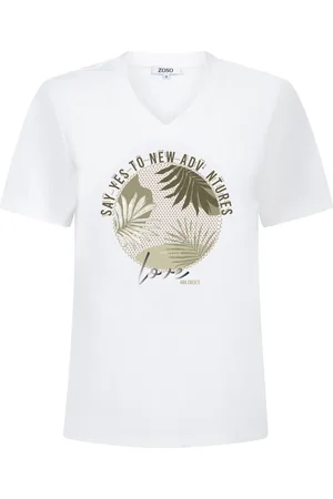 ZOSO T-shirt Isa 252 0016-1250 White/green Dames