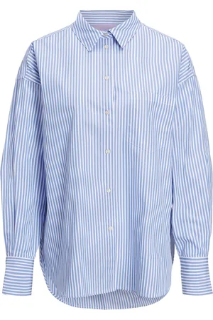 JJXX Blouse Jxjamie Ls Relaxed Poplin Shirt Wvn 12200353 Navy Blazer Dames