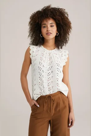 WE Fashion Dames top met embroidery