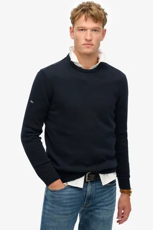 Superdry Gebreide katoenen Classics trui met ronde hals - Heren - Sweaters