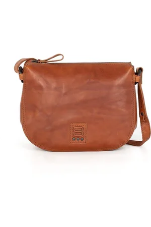 Spikes&Sparrow Leren Schoudertas / Crossbodytas - Hannah - Cognac