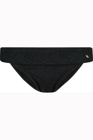 Beachlife Black Embroidery omslag bikinibroekje