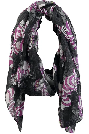 ALICE In Wonderland Grinsekatze Sjaal zwart-lila Dames