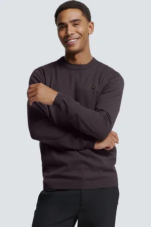 No Excess Pullover met ronde hals: Tweekleurige melange en comfortabele pasvorm