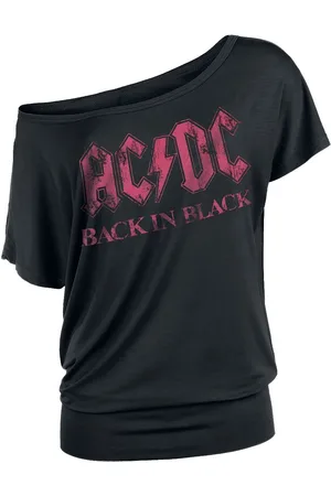 AC/DC Back in Black T-shirt 5XL Viscose Dames - Band merch, Bands
