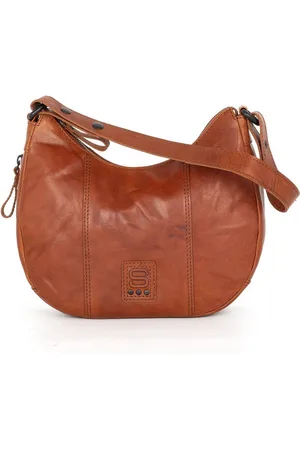 Spikes&Sparrow Leren Schoudertas / Crossbodytas - Riley - Cognac