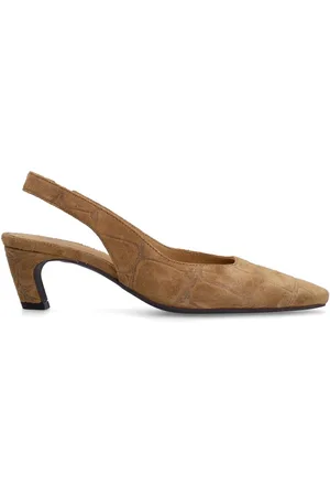 Manfield Dames - suède croco slingbacks