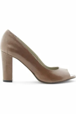 Noe Shoes Nicoline Peeptoe Mid Brown