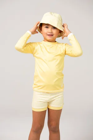 Ducksday UV-Zwemshirt voor kinderen - UV-werend UPF50+ - Rashguard met Lange mouwen - unisex - effen - maat 6 jaar