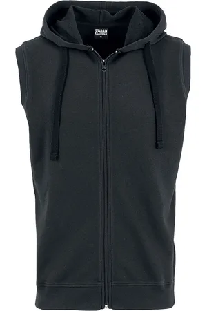 Urban classics Sleeveless Terry Zip Hoodie Vest met capuchon XL Heren