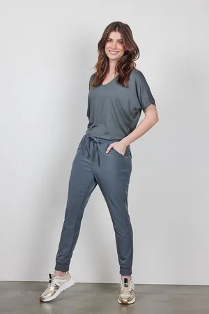 DIDI Dames Travel pants Flying in dark shadow grey maat 42