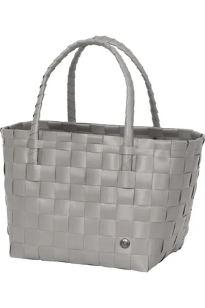 Handed By Duurzame handgevlochten boodschappentas - Shopper - Weekendtas - Strandtas - Sporttas - Paris - grijs - brushed grey