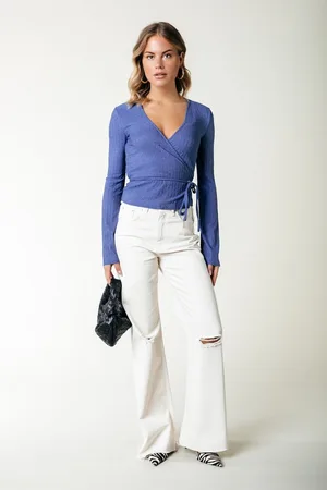 Colourful rebel Winona Structure Wrap Top Tops & T-shirts Dames - Shirt -