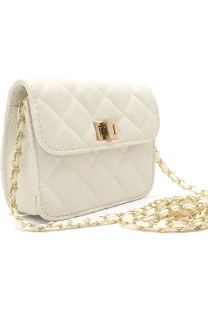 Yehwang PU leren tas - 17,5x13x5,5 cm - Schoudertas – Crossbody – Avondtasje - met Ruitpatroon en Gouden Tassenriem / Schouderriem