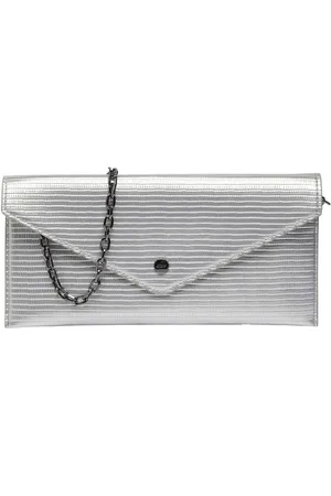 QS by s.Oliver Koppeling Schoudertas Clutch Zilverkleurig