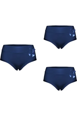 Merkloos Dames slips 3 pack 9033 met strikje M