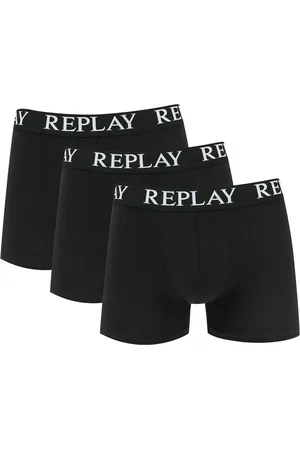 Replay Boxer Basic Cuff Logo 3P - Ondergoed Heren-XXL