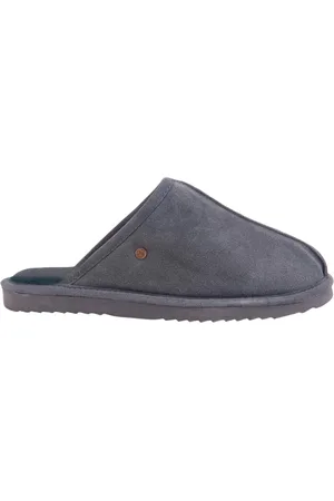 Warmbat Barron Suede Heren Pantoffels - Dark grey