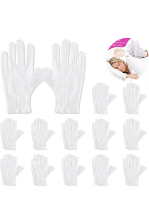 Merkloos Handschoenen -12 Paar - Inspectiehandschoenen - Servicehandschoenen- Vochthandschoenen-Voor Cosmetica-Sieradenmuntinspectie - werkhandschoenen- -Katoenen-Boor droge handen, handspa en sieradeninspectie - 24*9.5cm-Unisex-Katoenen handschoene